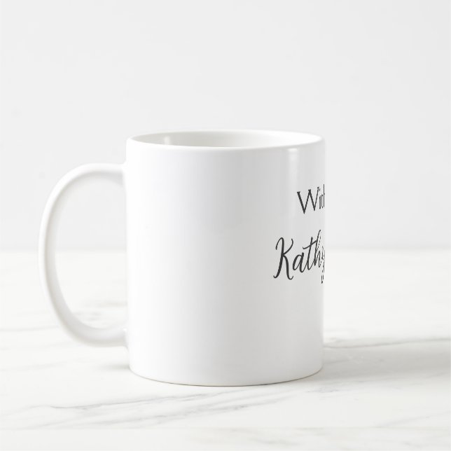 Taza De Café Con amor añadir pareja boda simple (Izquierda)