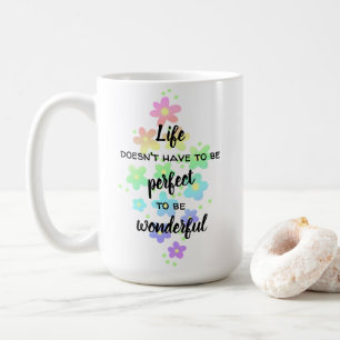 Taza de café con arcoíris 'La vida no tiene que se