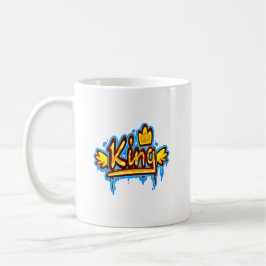 Taza de café con arte callejero genial