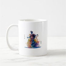 Taza de café con arte callejero genial
