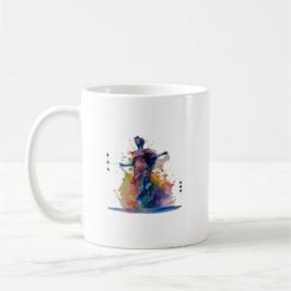 Taza de café con arte callejero genial