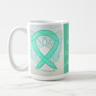 Taza de café con arte de ángel de la cinta de conc