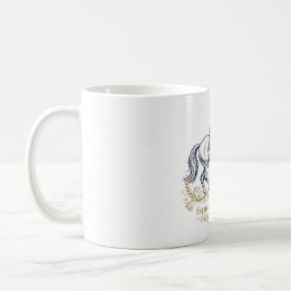 Taza de café con arte de caballo de doma clásica E
