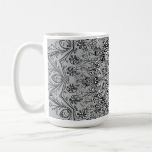 Taza de café con arte de mandala bohemio