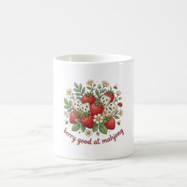 Taza de café con baldosas de Mahjong de fresa Cott
