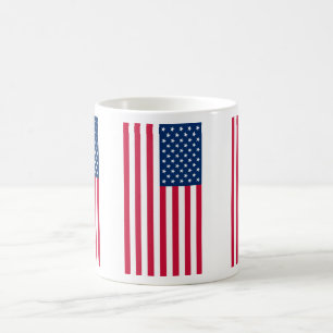 Taza de café con bandera americana patriótica rega