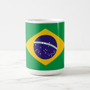 Taza de café con bandera de Brasil