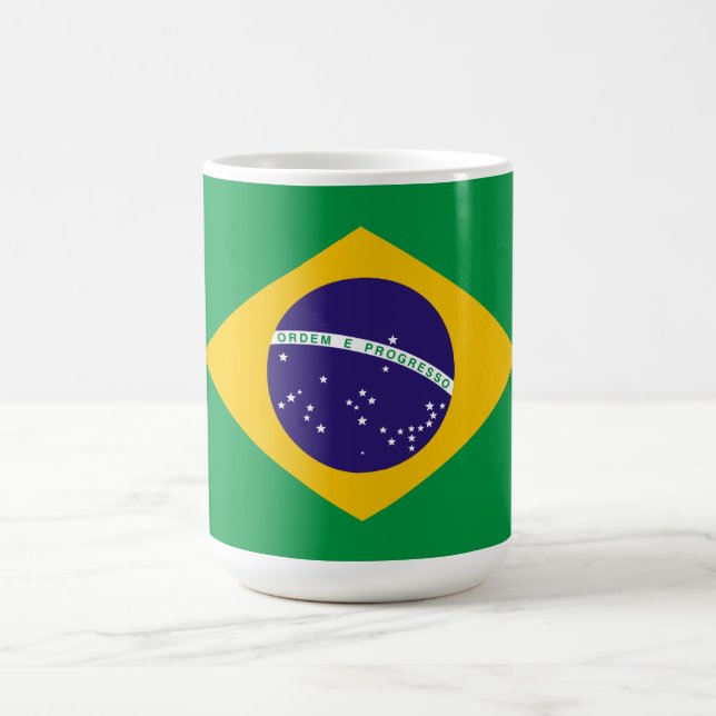 Taza de café con bandera de Brasil (Centro)