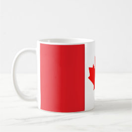 Taza de café con bandera de Canadá
