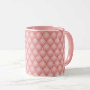 Taza de café con borla de oro rosa