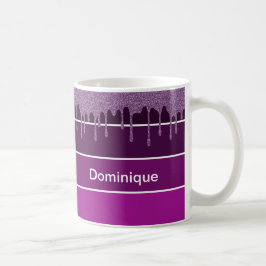 Taza de café con brillo ombre rosa - Deep Purple