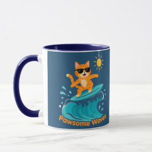 Taza de café con buenas vibras de puesta de sol re