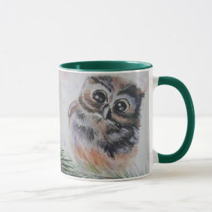 Taza de café con búho lindo