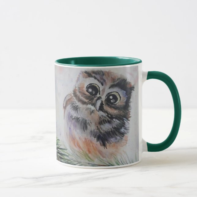 Taza de café con búho lindo (Derecha)
