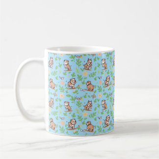 Taza de café con bulldog Regalo de perro floral al