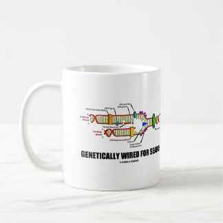 Taza De Café Con Cable Genético Para Buscar Humor De Replicació