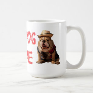 Taza de café con cachorro de Bulldog inglés