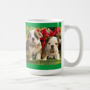 Taza de café con cachorro de Bulldog Inglés