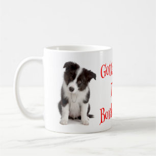 Taza de café con cachorro de perro Border Collie a
