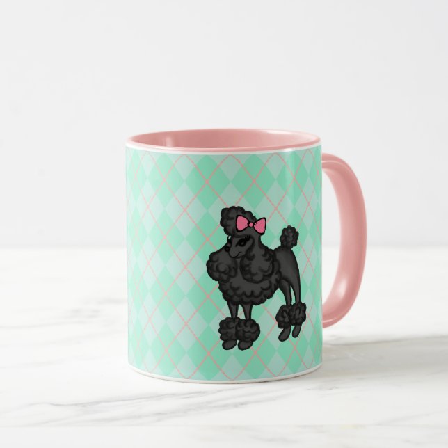 Taza de café con Caniche Francés  (Anverso derecho)