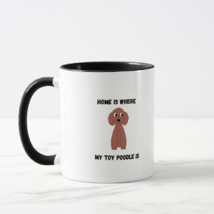 taza de café con Caniche Toy lindo