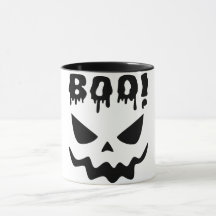 Taza de café con cara de fantasma de Halloween Boo