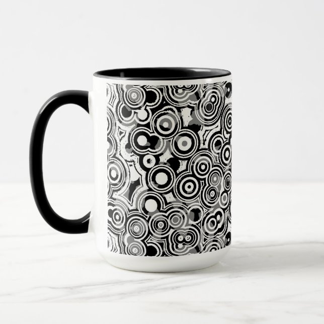 taza de café con círculos abstractos (Izquierda)