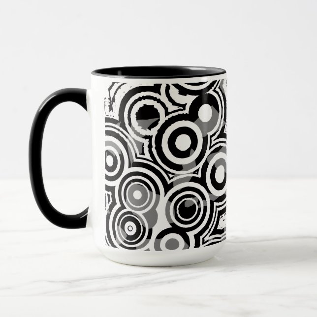 taza de café con círculos abstractos (Izquierda)