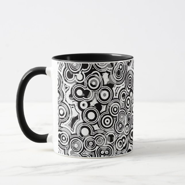taza de café con círculos abstractos (Izquierda)