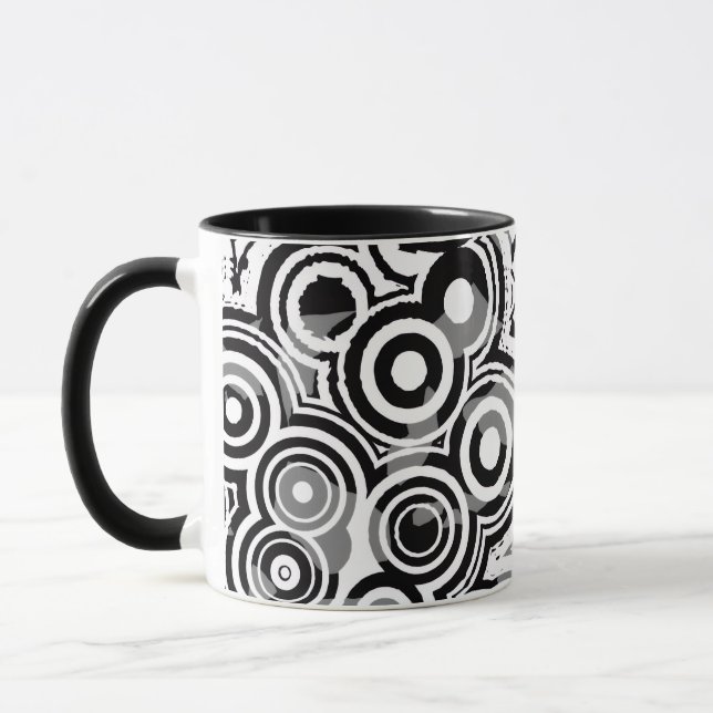 taza de café con círculos abstractos (Izquierda)