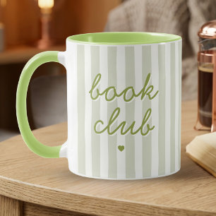 Taza de café con cita de guión del club de lectura