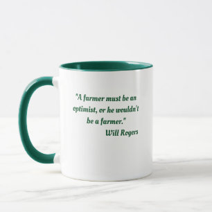 Taza de café con cita de jardinería de Will Rogers