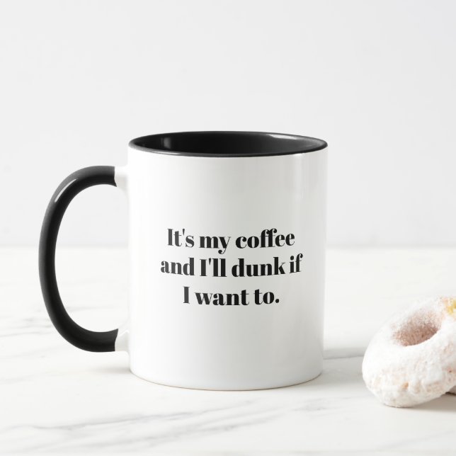 Taza de café con cita divertida (Con donut)