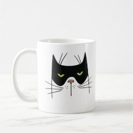 Taza de café con cita divertida de gato para despe