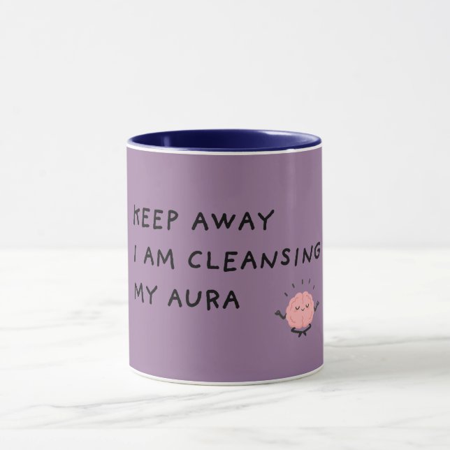 Taza de café con cita divertida y vibraciones rela (Centro)