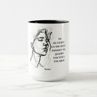 Taza de café con cita española resistente