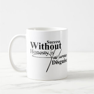 Taza de café con cita inspiradora de integridad