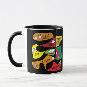 Taza de café con cita inspiradora de Paz Alegría A