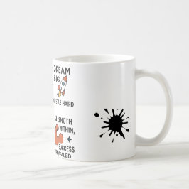 Taza de café con cita motivacional – Inspira, trab