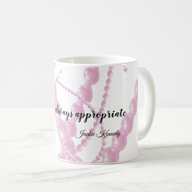 Taza de café con cita Perlas siempre apropiadas (Anverso derecho)