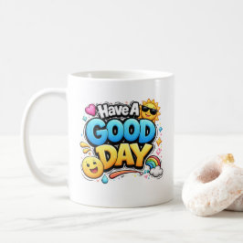 Taza de café con cita positiva linda