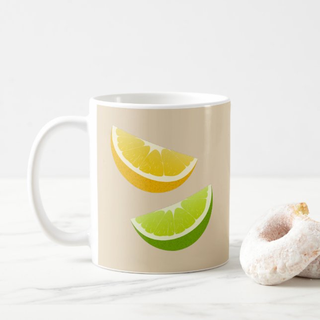 Taza De Café Con Cítricos De Limón Y Lima Regalo (Con donut)