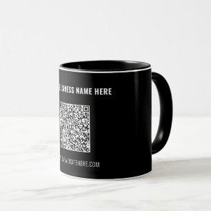 Taza de café con código QR de marca promocional de