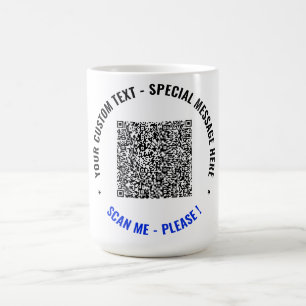 Taza de café con código QR personalizado, regalo c