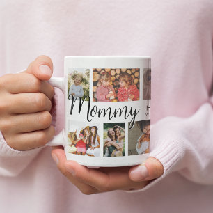 Taza de café con collage de 12 fotos para mamá per