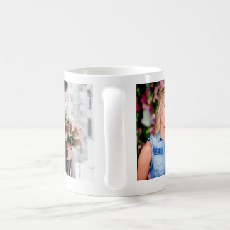 Taza de café con collage de 3 fotos personalizadas