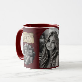 Taza de café con collage de fotos personalizada - 