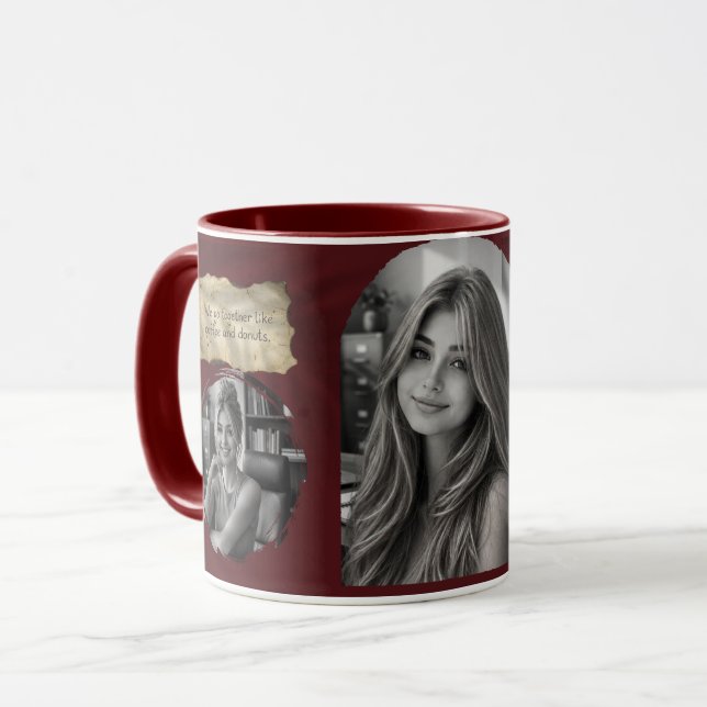 Taza de café con collage de fotos personalizada -  (Anverso izquierdo)