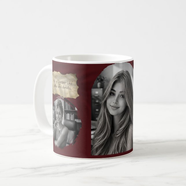 Taza de café con collage de fotos personalizada -  (Anverso izquierdo)