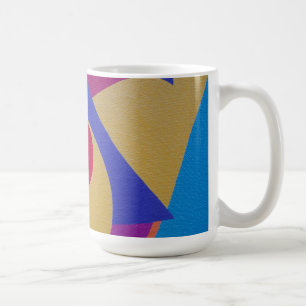 Taza de café con colores hermosos y vibrantes